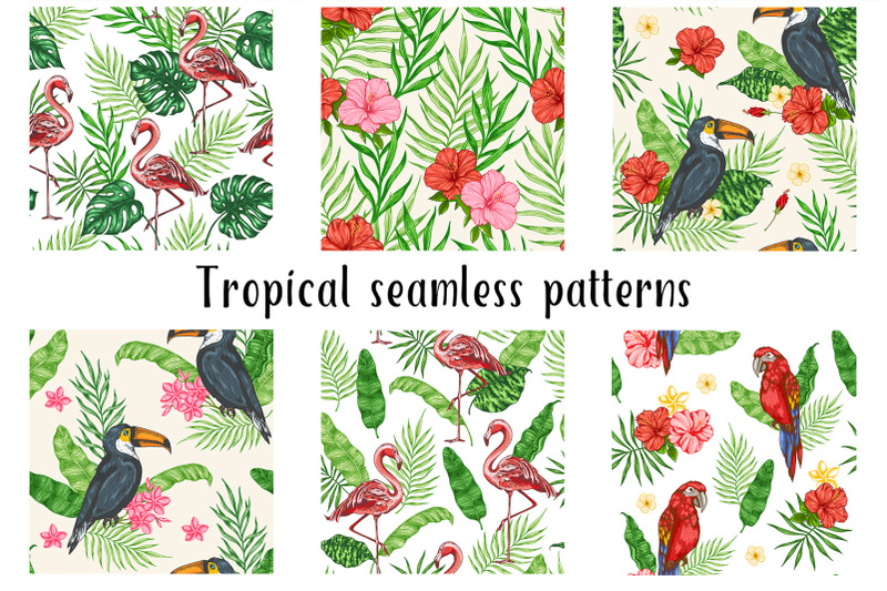 tropical-summer-patterns-with-birds