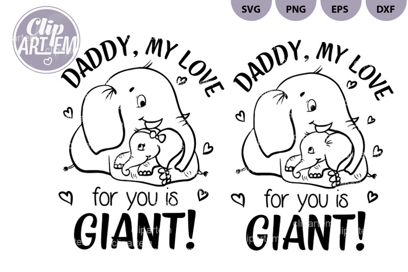 daddy-baby-and-ggirl-elephant-father-039-s-day-svg-vector