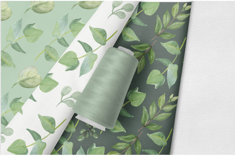 floral-digital-paper-eucalyptus-leaves-seamless-designs-watercolor-p
