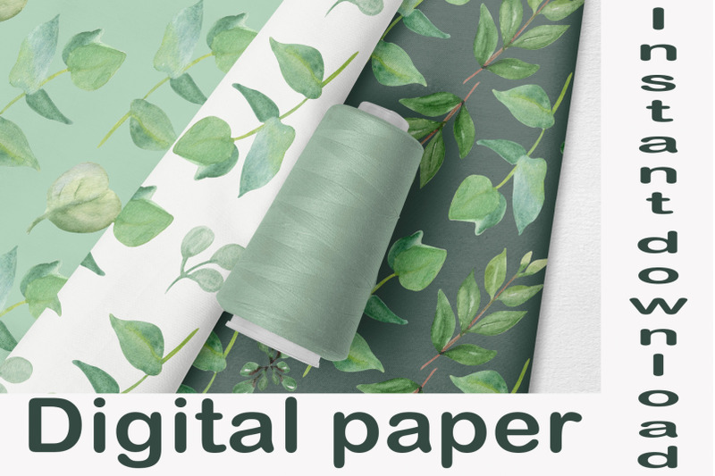 floral-digital-paper-eucalyptus-leaves-seamless-designs-watercolor-p