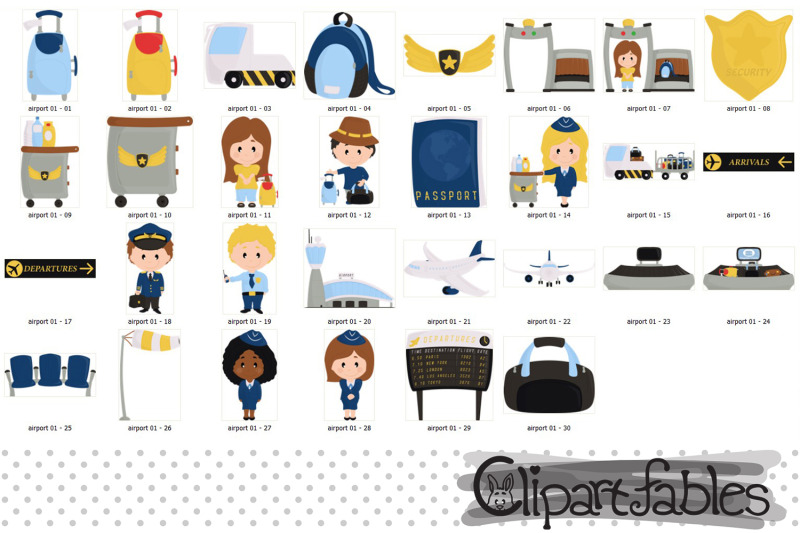 cute-airport-clipart-pilot-and-stewardess-art