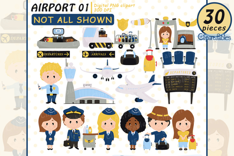 cute-airport-clipart-pilot-and-stewardess-art