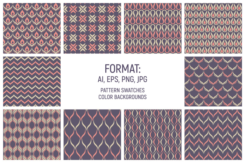 10-color-seamless-vector-patterns