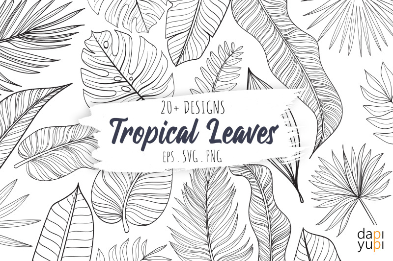 tropical-leaves-line-art-graphic-element