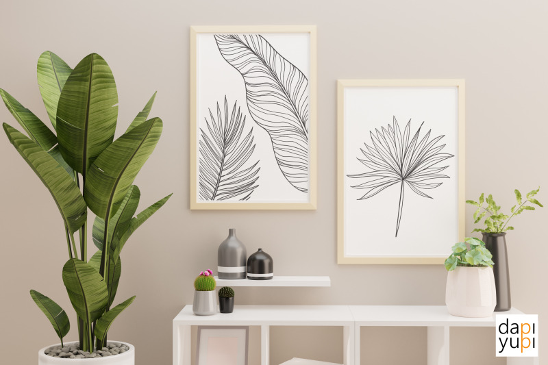 tropical-leaves-line-art-graphic-element