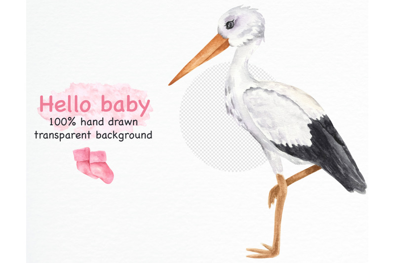 newborn-girl-watercolor-clipart-baby-shower-illustration
