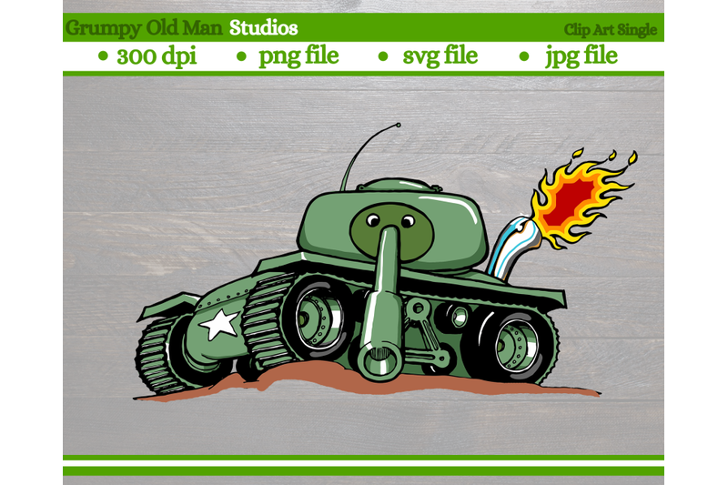 cartoon-army-tank-ww2-us-sherman