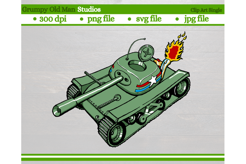 cartoon-army-tank-ww2-us-sherman