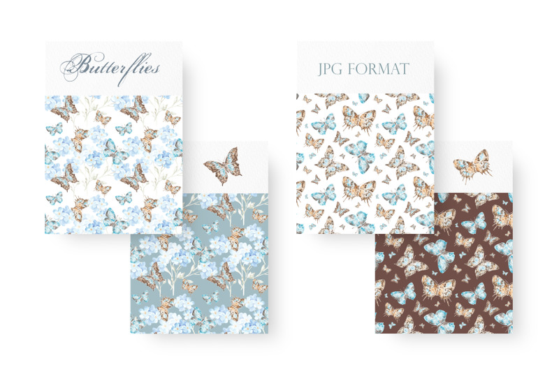 butterfly-seamless-patterns-wildflowers-blue-brown-butterflies