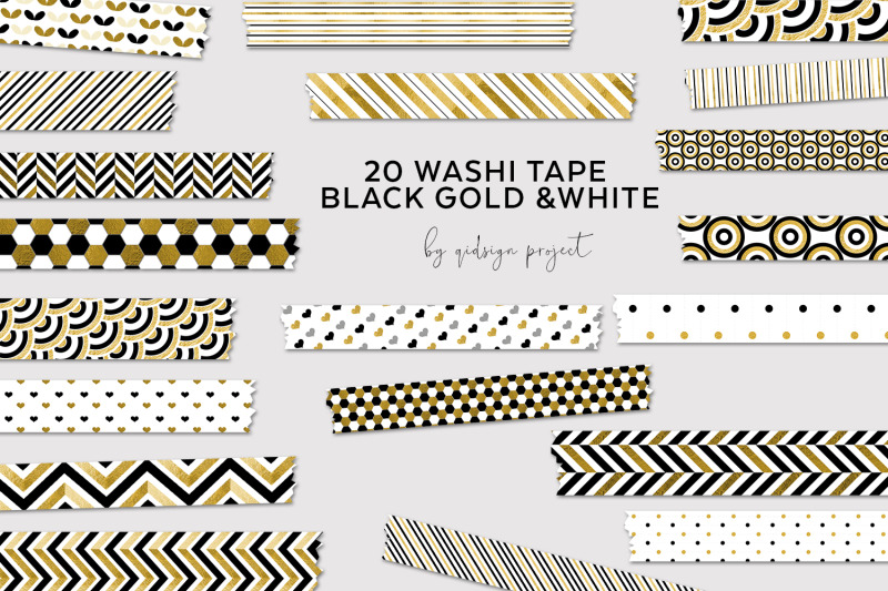20-washi-tape-black-gold-amp-white