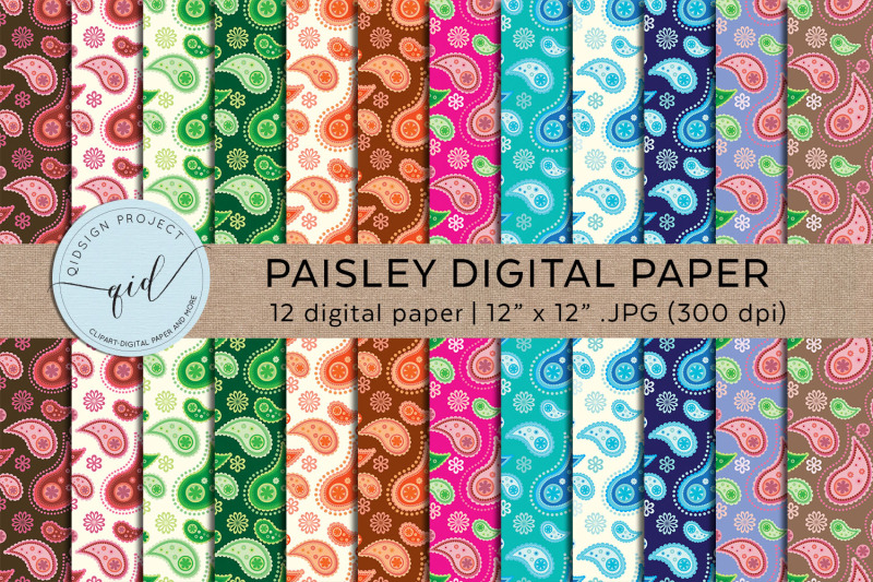 paisley-digital-paper