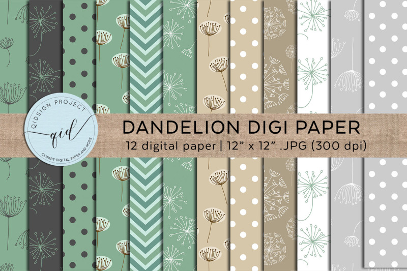 dandelion-digi-paper