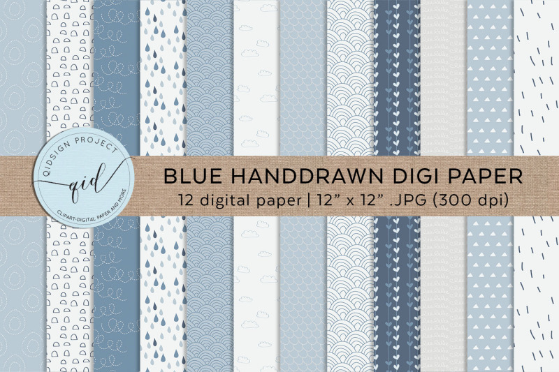 blue-handdrawn-digi-paper