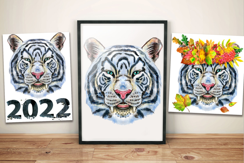 watercolor-white-tiger