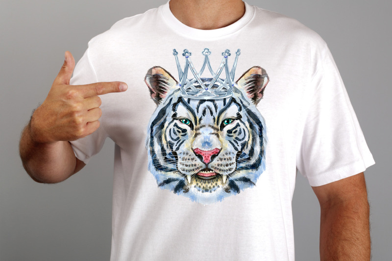 watercolor-white-tiger