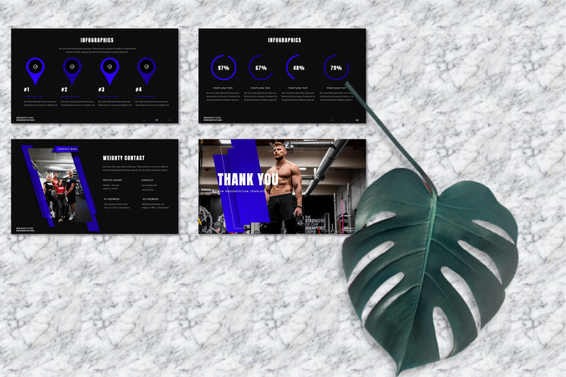 weighty-gym-keynote-templates