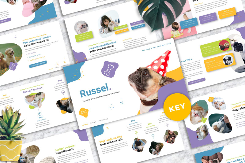 russel-pet-care-keynote-templates