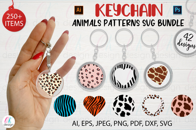 keychain-svg-bundle-keychain-animals-patterns-bundle