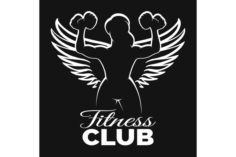 fitness-club-emblem-with-winged-woman