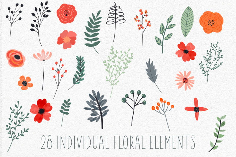 flower-clipart-and-seamless-patterns-red-flower-bouquet