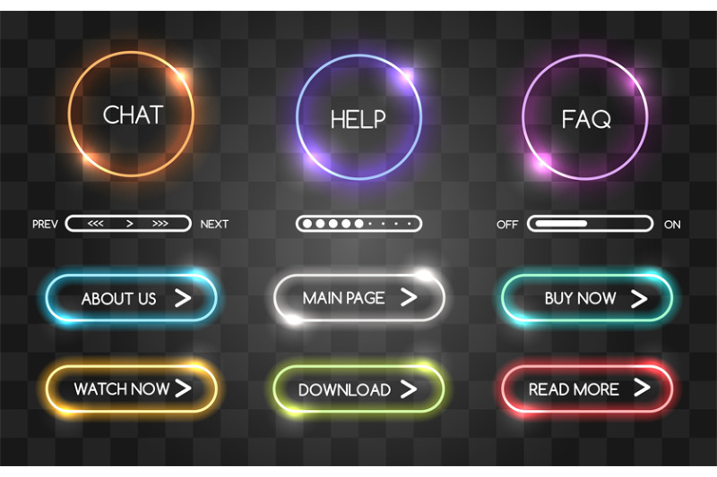 neon-buttons-for-web-shop