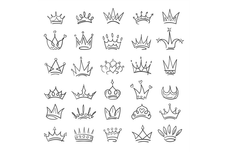 doodle-sketch-crowns-collection