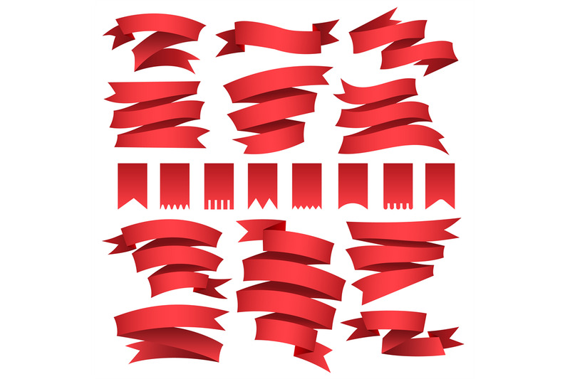 red-flags-and-ribbons-set