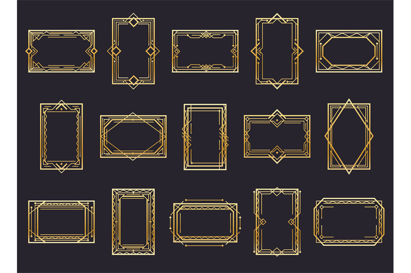 golden-art-deco-line-frames