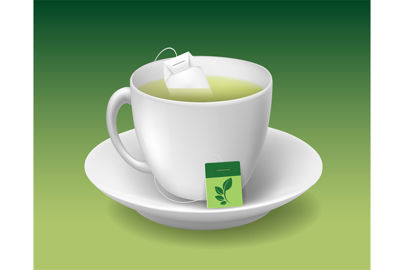 realistic-green-tea-cup