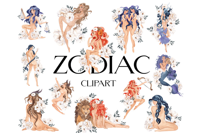 zodiac-watercolor-graphic-collection