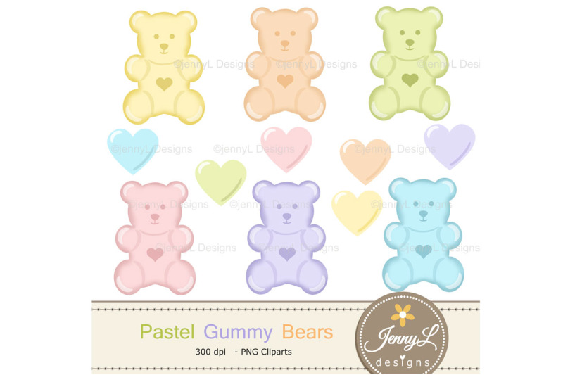 pastel-gummy-bears-digital-papers-and-clipart
