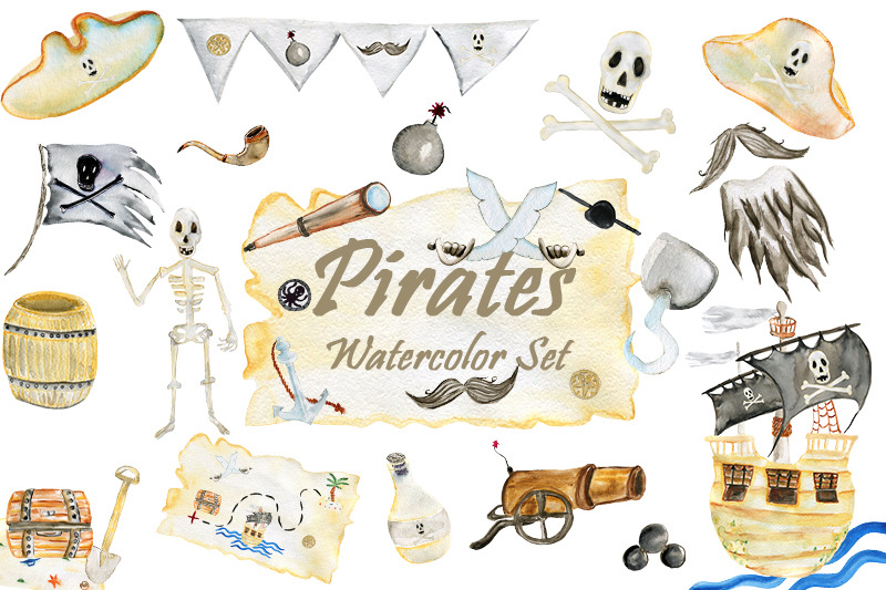 pirates-watercolor-set