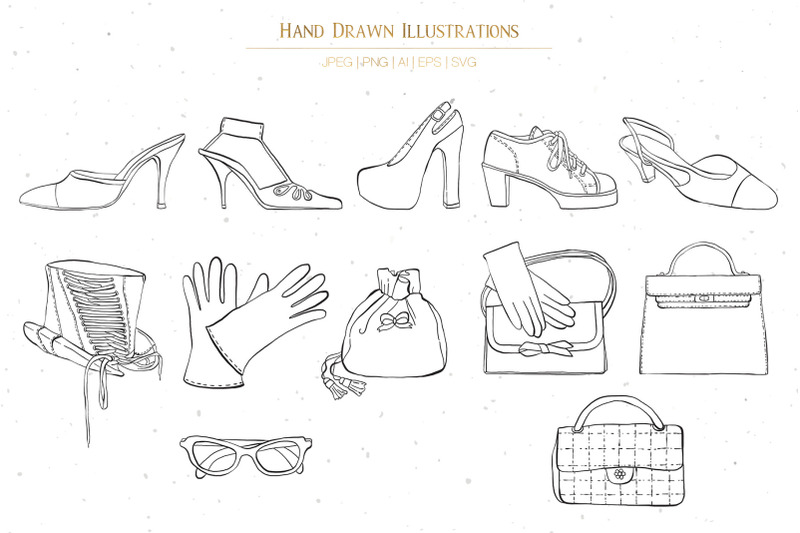 accessories-bags-and-shoes-illustrations