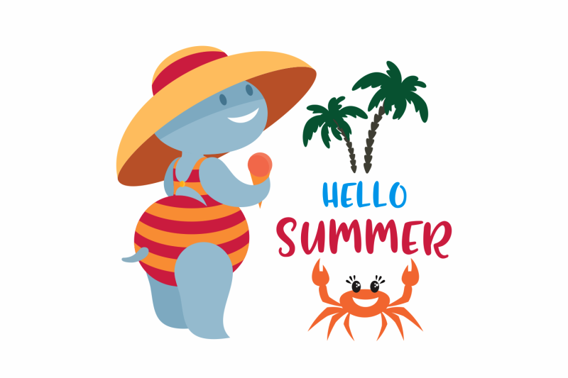 hello-summer-funny-hippopotamus-sublimation