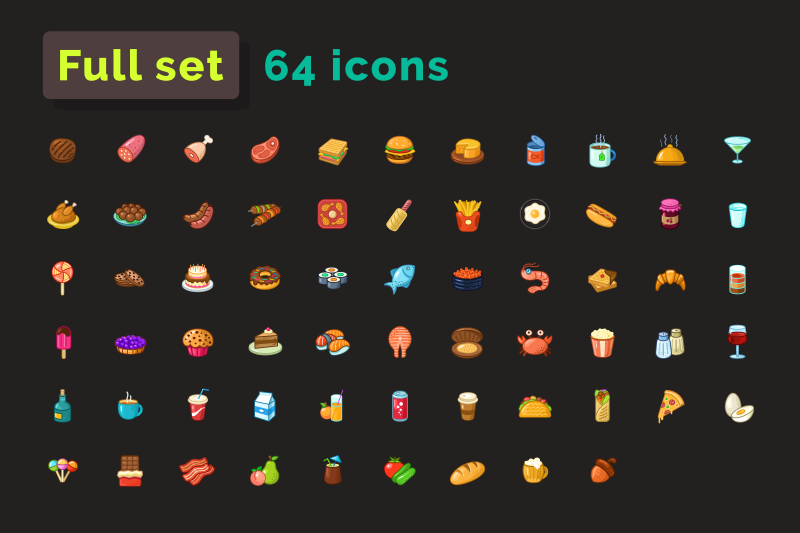 food-icons-set