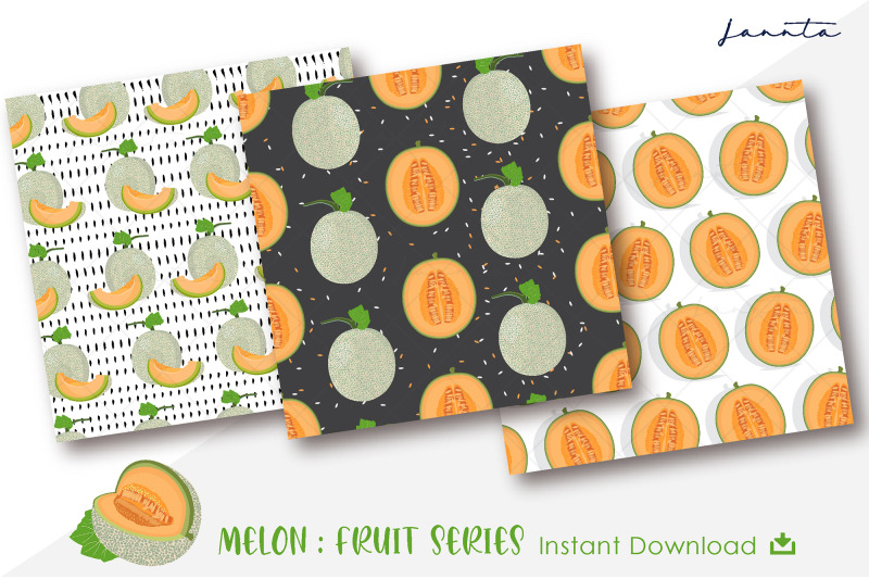 melon-seamless-pattern-fruits-background