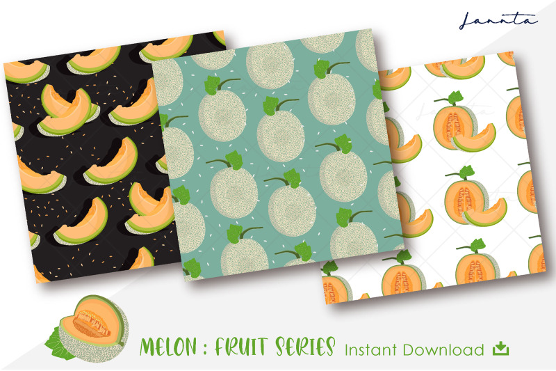 melon-seamless-pattern-fruits-background