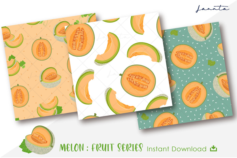 melon-seamless-pattern-fruits-background