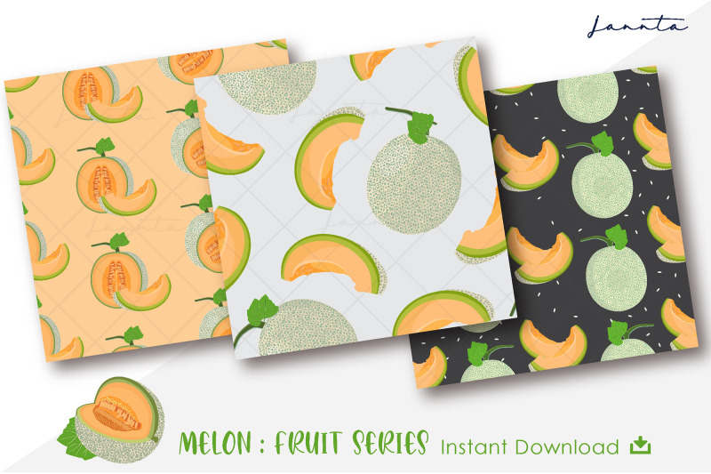 melon-seamless-pattern-fruits-background