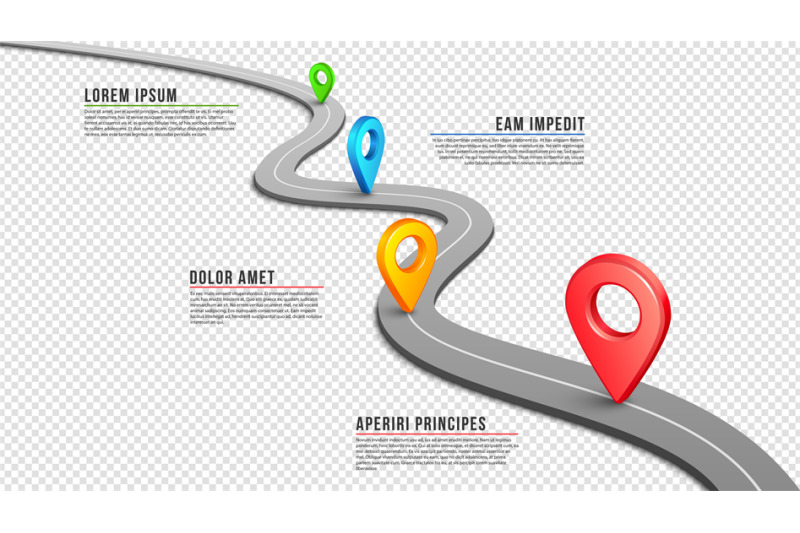 highway-winding-empty-road-gps-pins-and-infographic-elements-black