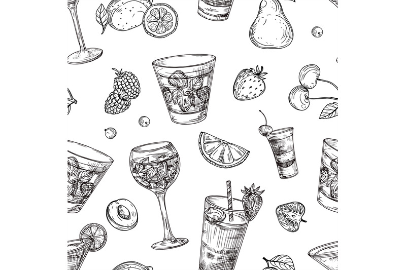 cocktails-pattern-sketch-drinks-and-fruits-background-hand-drawn-bev