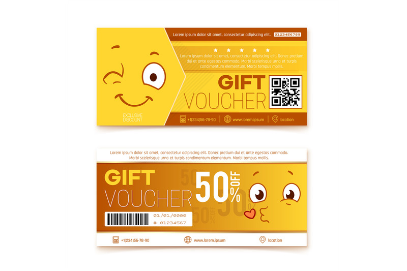 gift-vouchers-happy-smile-coupon-promo-code-ticket-shopping-discoun