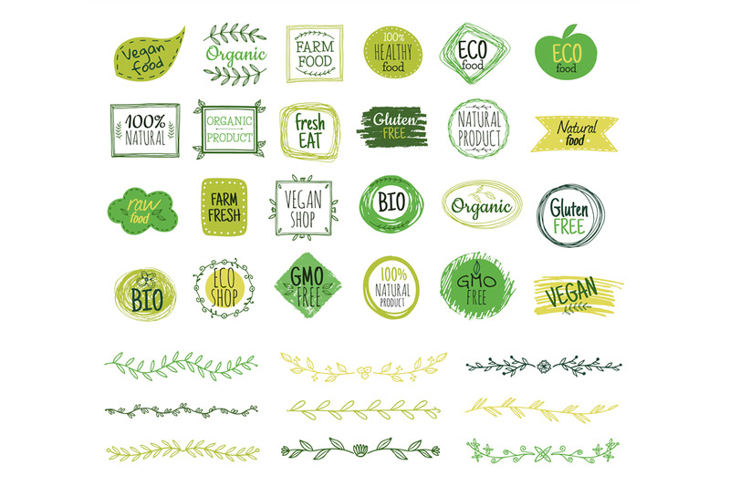 eco-emblems-organic-logo-green-leaf-borders-natural-fresh-food-stam