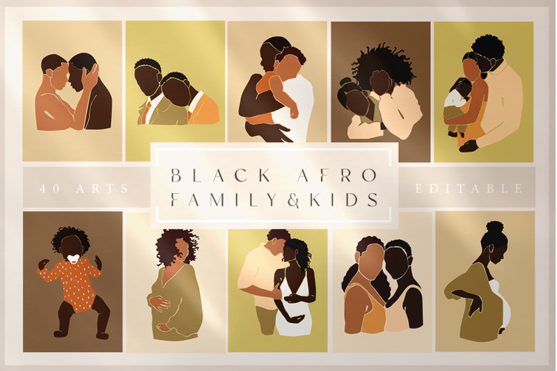 abstract-black-afro-family-amp-kids