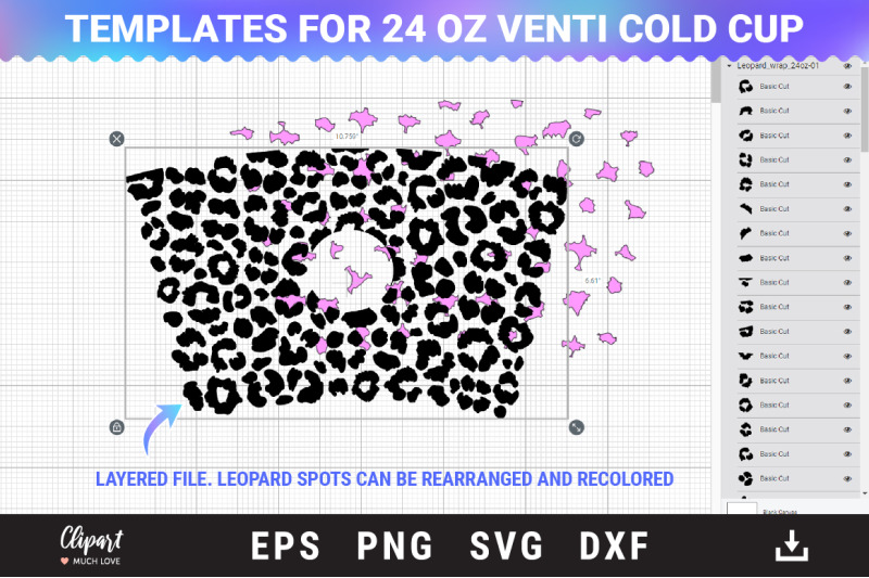 full-pre-sized-wrap-venti-cold-cup-24-oz-leopard-print-svg