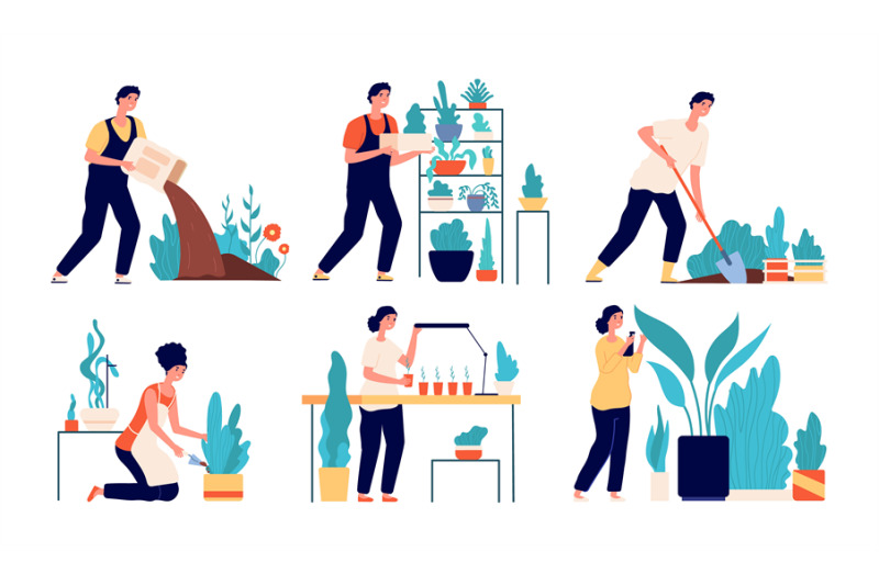 people-planting-woman-working-on-ground-cartoon-harvesting-person-g