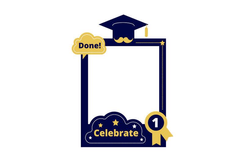 graduation-party-photo-frame-props-selfie-sticker-celebration-cerem