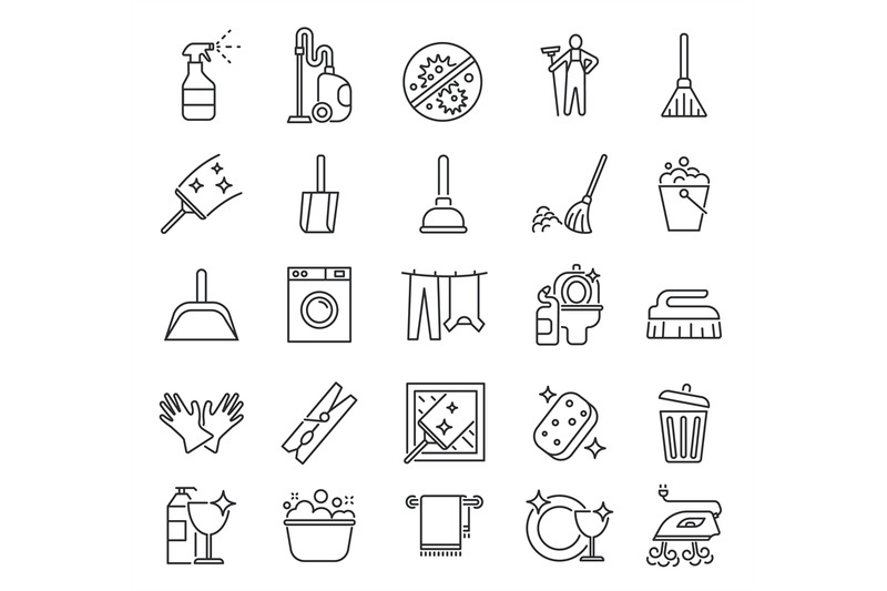 cleaning-service-outline-clean-symbols-householding-laundry-housewo