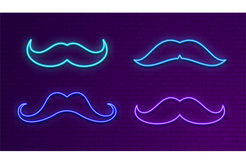 neon-bright-signboards-blue-light-mustache-glow-male-symbol-for-bar