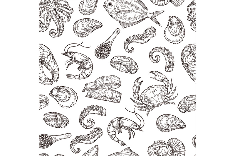 seafood-pattern-hand-drawn-ink-sea-life-sketch-japanese-food-engrav